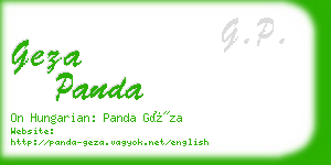 geza panda business card